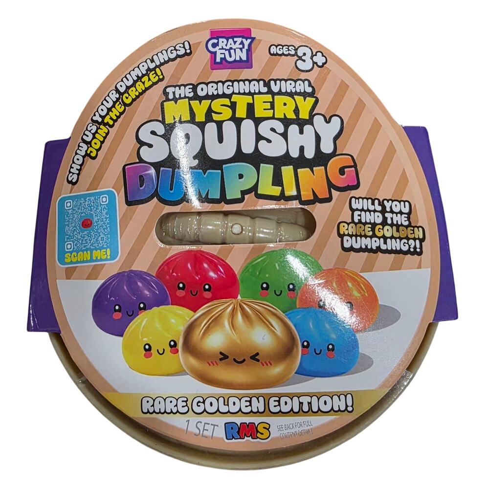 Crazy Fun RMS Mystery Squishy Dumpling Rare Golden Edition Set of 2 New & Sealed